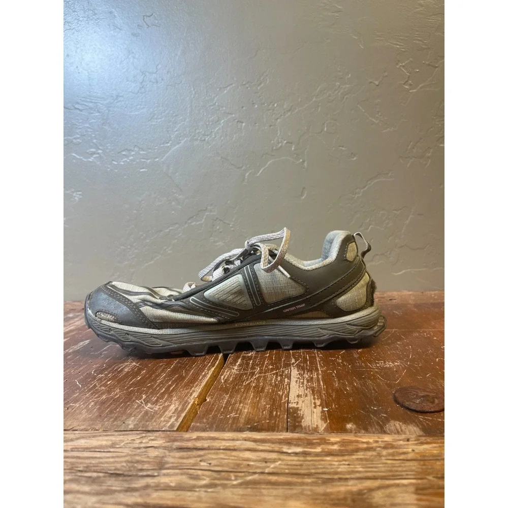 Altra Lone Peak 4 Running Shoes Womens 8.5 Tan Zero Drop Wide Toe Gym Training